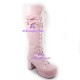 Gothic punk lolita boots shoes pricess boots style 8022 pink