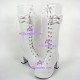 Gothic punk lolita boots shoes pricess boots style 8022 white