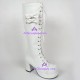 Gothic punk lolita boots shoes pricess boots style 8022 white