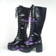 Lolita boots shoes girl boots punk gothic style 7008A black