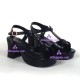 Lolita shoes girl sandals high heel sandals style 8026 black