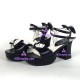 Lolita shoes girl sandals style 8006 black and white