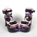 Lolita shoes girl sandals style 8025 black and white