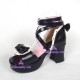 Lolita shoes girl sandals style 8025 black and white