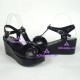 Lolita shoes girl sandals wedge shoes  style 8026A black