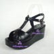 Lolita shoes girl sandals wedge shoes  style 8026A black