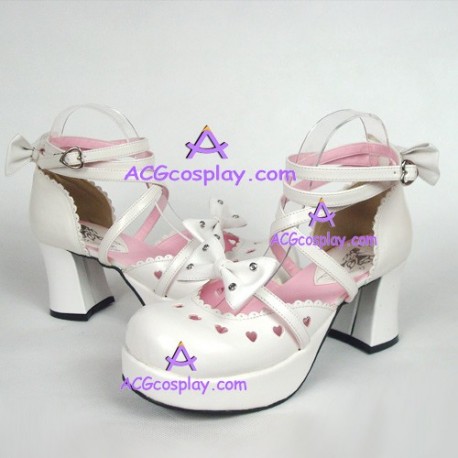 Lolita shoes girl shoes princess shoes style 8015 white