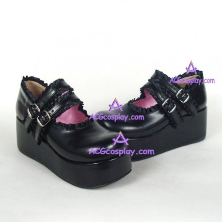 Lolita shoes girl shoes wedge shoes style 8029 black