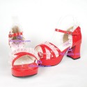 Lolita shoes gothic punk  girl shoes sandals style 8023 red