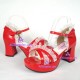 Lolita shoes gothic punk  girl shoes sandals style 8023 red