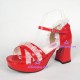 Lolita shoes gothic punk  girl shoes sandals style 8023 red