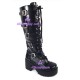 Punk lolita boots shoes thick sole style 7008 black