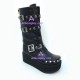 Punk lolita shoes boots girl boots style 6701 black