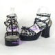 Punk lolita shoes girl sandals style 7006A black