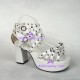 Punk lolita shoes girl sandals style 7006A white