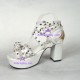 Punk lolita shoes girl sandals style 7006A white