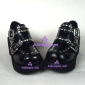 Punk lolita shoes girl shoes thick  sole style 7003 black