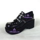 Punk lolita shoes girl shoes thick  sole style 7003 black