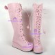 Gothic lolita boots shoes  style 8019  pink