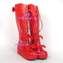 Gothic lolita boots shoes  style 8019 red