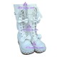 Gothic lolita boots shoes  style 9891 white