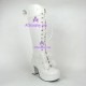 Gothic lolita boots shoes thick sole style 8019B white