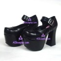 Gothic lolita shoes punk thick sole style 7011 black