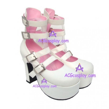 Lolita shoes girl sandal high  heel style 9613 white