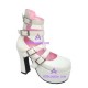 Lolita shoes girl sandal high  heel style 9613 white