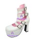 Lolita shoes girl sandal high  heel style 9613 white