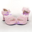 Lolita shoes girl shoes fashion shoes with lace style  8031 pink