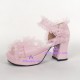 Lolita shoes girl shoes fashion shoes with lace style  8031 pink