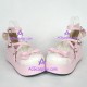 Lolita shoes girl shoes girl sandals style 8076 pink and white