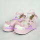 Lolita shoes girl shoes girl sandals style 8076 pink and white