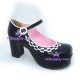 Lolita shoes girl shoes high heel thick sole style 9630 black and white