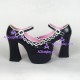 Lolita shoes girl shoes high heel thick sole style 9630A black and white