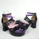 Lolita shoes girl shoes sandals pretty shoes style 8072 black