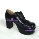 Lolita shoes girl shoes thick sole high heel style 8063 black