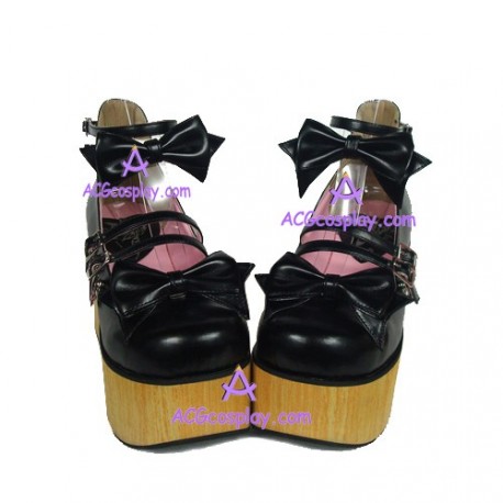 Lolita shoes girl shoes thick sole style 8073 black