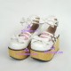 Lolita shoes girl shoes thick sole style 8073 white