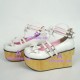 Lolita shoes girl shoes thick sole style 8073 white