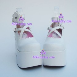 Lolita shoes girl shoes thick sole style 9603 white