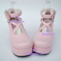 Lolita shoes girl shoes thick sole style 9603A pink