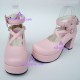 Lolita shoes girl shoes thick sole style 9603A pink