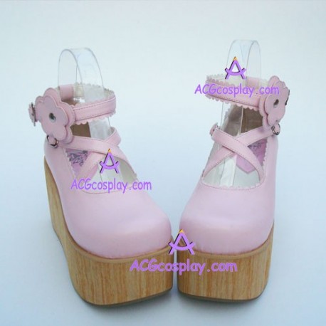 Lolita shoes girl shoes thick sole style 9603B pink