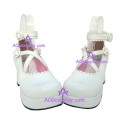 Lolita shoes girl shoes thick sole style 9603E white