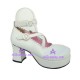 Lolita shoes girl shoes thick sole style 9603E white