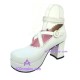 Lolita shoes girl shoes thick sole style 9603E white