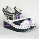 Lolita shoes girl shoes wedge shoes style 8032 black and white