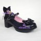 Lolita shoes princess shoes medium heel style 8005 black